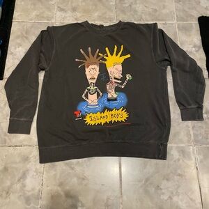Toy Snobs X Island Boys Beavis And Butt-Head Parody Crewneck Sweatshirt SZ XL